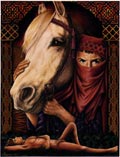 Arabian Nights by Suzan Lovett: Click for full-size image (146k) Arabian Nights illustration by Suzan Lovett thumbnail